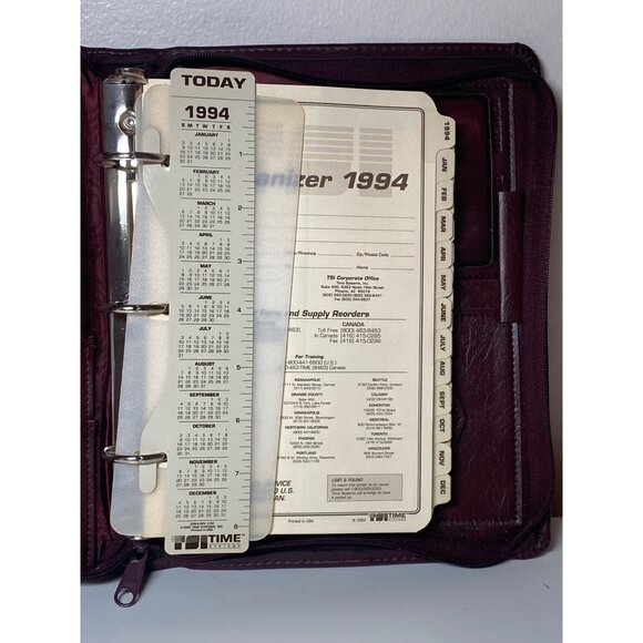 VTG Time Systems Organizer 1994 USA Calendar Zip Close Activity Information Mana - Picture 10 of 16